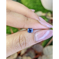 0.56 Ct. Greenish Blue Sapphire from Madagascar Life Style