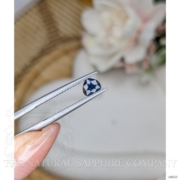 0.71 Ct. Greenish Blue Sapphire from Ceylon (Sri Lanka)