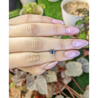 0.71 Ct. Greenish Blue Sapphire from Ceylon (Sri Lanka) Life Style