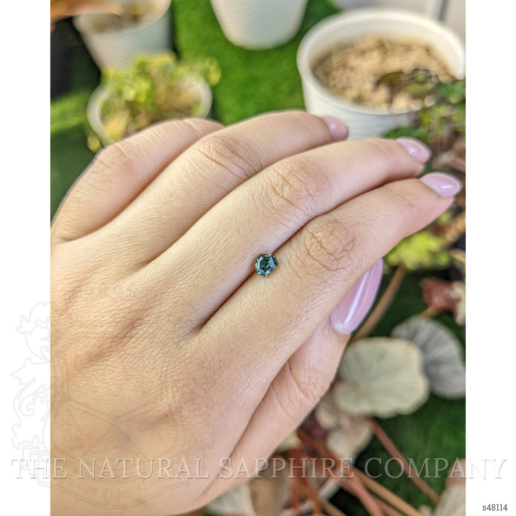 0.56 Ct. Bluish Green Sapphire from Madagascar