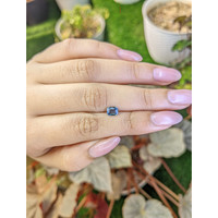 0.65 Ct. Bluish Green Sapphire from Madagascar Life Style
