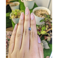 0.65 Ct. Bluish Green Sapphire from Madagascar Life Style