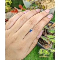 0.47 Ct. Greenish Blue Sapphire from Madagascar Life Style