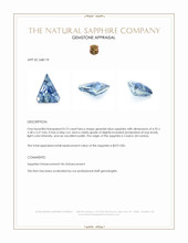 0.75 Ct. Greenish Blue Sapphire from Ceylon (Sri Lanka) Appraisal