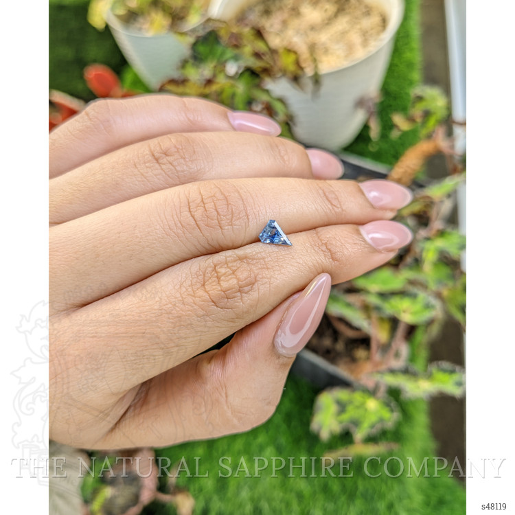 0.75 Ct. Greenish Blue Sapphire from Ceylon (Sri Lanka)