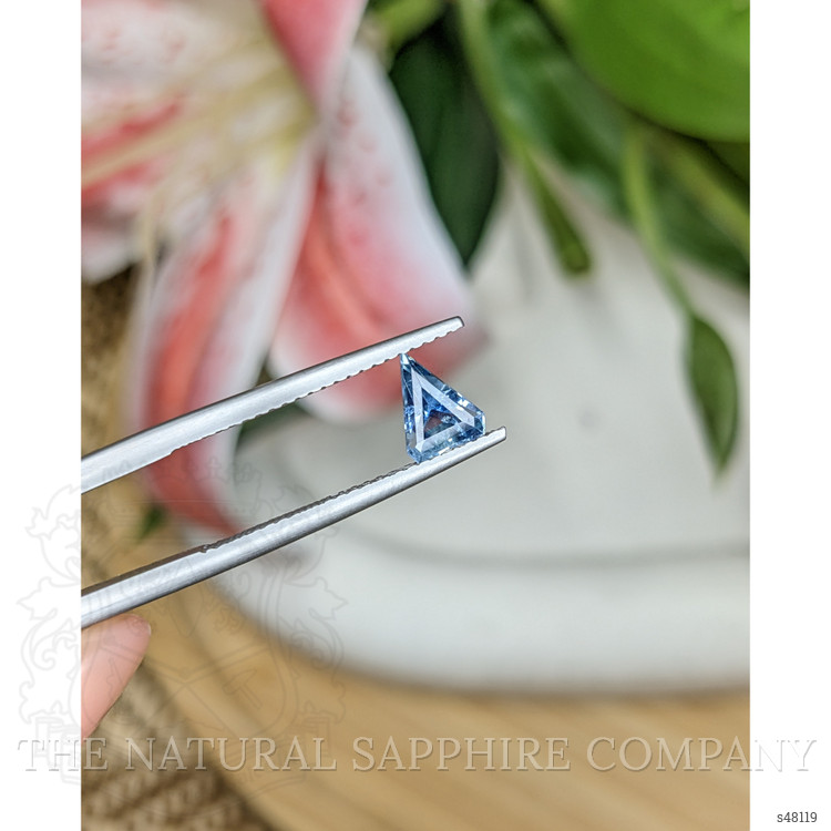 0.75 Ct. Greenish Blue Sapphire from Ceylon (Sri Lanka)