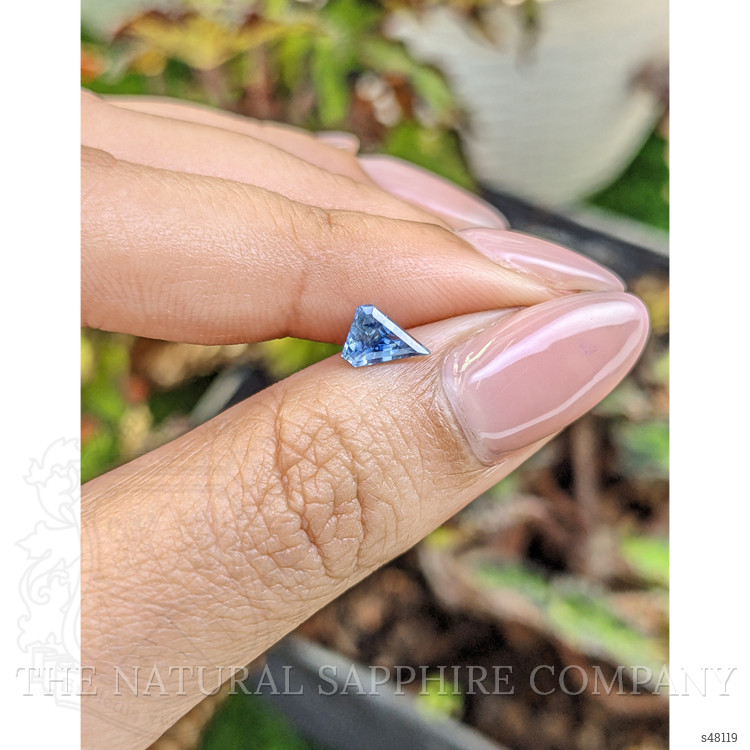 0.75 Ct. Greenish Blue Sapphire from Ceylon (Sri Lanka)