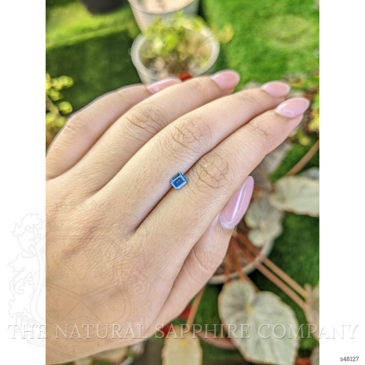 0.55 Ct. Greenish Blue Sapphire from Madagascar