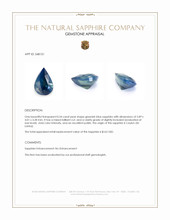 0.54 Ct. Greenish Blue Sapphire from Ceylon (Sri Lanka) Appraisal