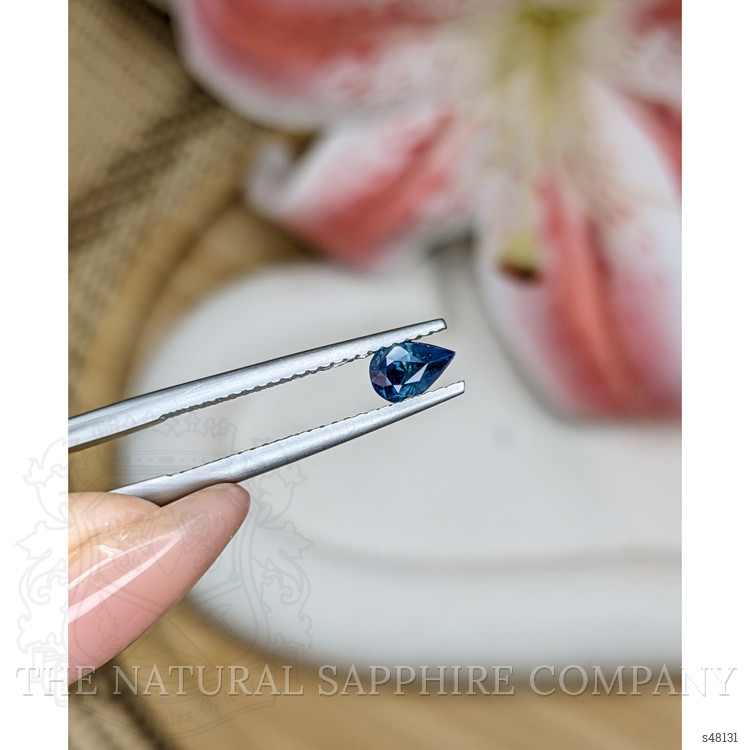 0.54 Ct. Greenish Blue Sapphire from Ceylon (Sri Lanka)