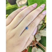 0.57 Ct. Greenish Blue Sapphire from Madagascar Life Style