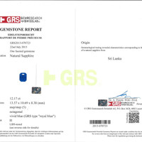12.17 Ct. Blue Sapphire from Ceylon (Sri Lanka) Pdf