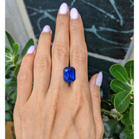 12.17 Ct. Blue Sapphire from Ceylon (Sri Lanka) Life Style