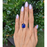 12.17 Ct. Blue Sapphire from Ceylon (Sri Lanka) Life Style