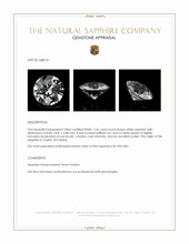 2.56 Ct. White Sapphire from Ceylon (Sri Lanka) Appraisal