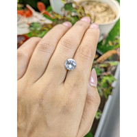 2.56 Ct. White Sapphire from Ceylon (Sri Lanka) Life Style