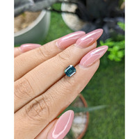 1.06 Ct. Bluish Green Sapphire from Madagascar Life Style