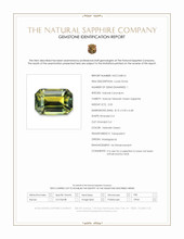 2.03 Ct. Yellowish Green Sapphire from Madagascar Scan Report