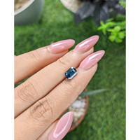 1.55 Ct. Greenish Blue Sapphire from Madagascar Life Style