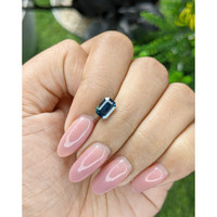 1.55 Ct. Greenish Blue Sapphire from Madagascar Life Style