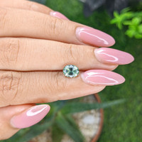 1.31 Ct. Bluish Green Sapphire from Madagascar Life Style