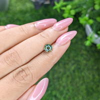 1.00 Ct. Bluish Green Sapphire from Madagascar Life Style