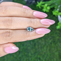1.12 Ct. Greenish Blue Sapphire from Madagascar Life Style