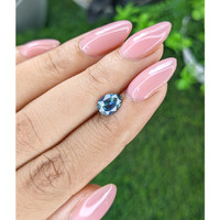 1.22 Ct. Greenish Blue Sapphire from Madagascar Life Style
