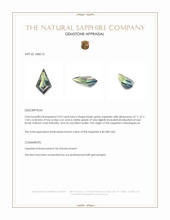 2.02 Ct. Bluish Green Sapphire from Madagascar Appraisal