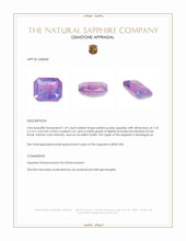 1.69 Ct. Pinkish Purple Sapphire from Madagascar Appraisal