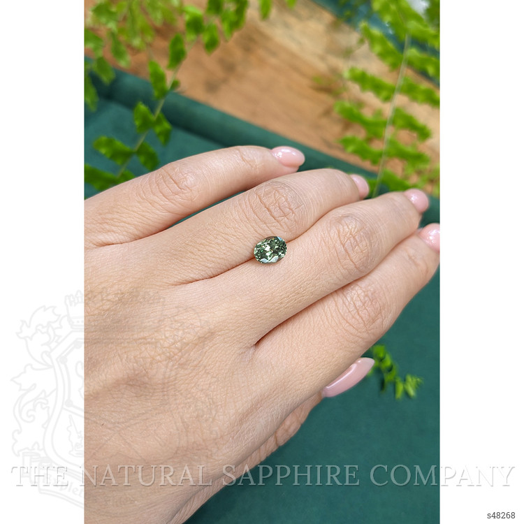 1.55 Ct. Green Sapphire from Montana