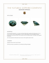 1.41 Ct. Bluish Green Sapphire from Montana Appraisal
