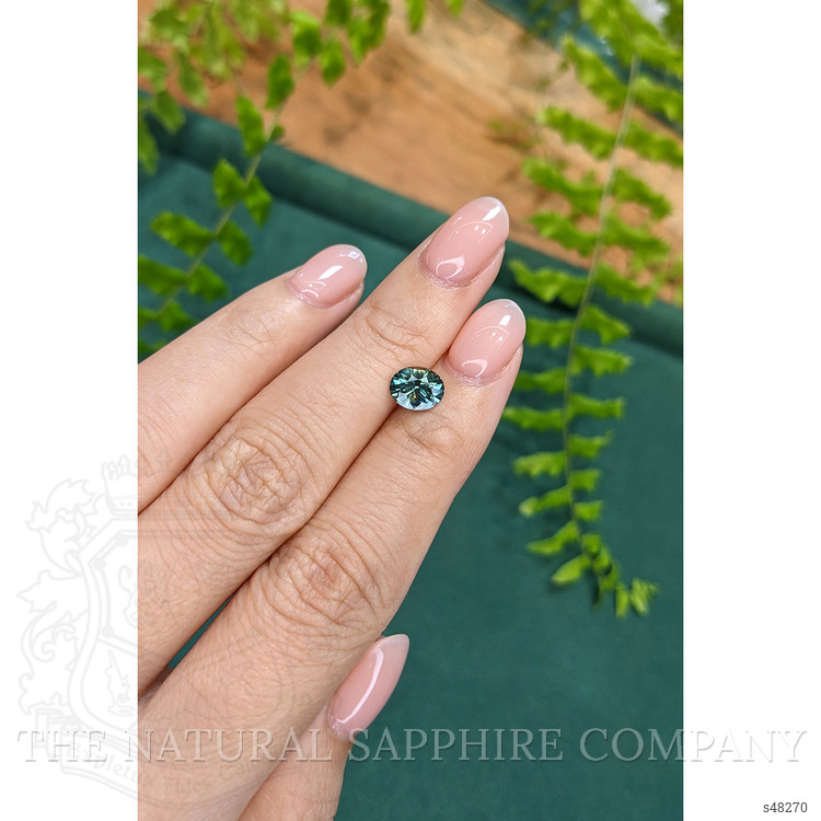 1.41 Ct. Bluish Green Sapphire from Montana