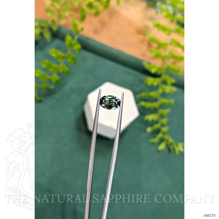2.07 Ct. Bluish Green Sapphire from Ceylon (Sri Lanka)