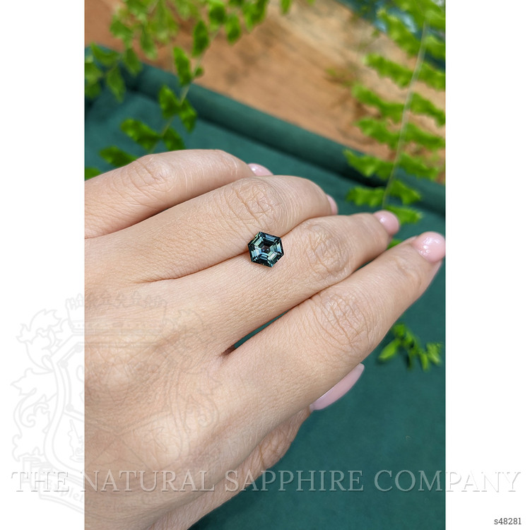 1.69 Ct. Bluish Green Sapphire from Ceylon (Sri Lanka)