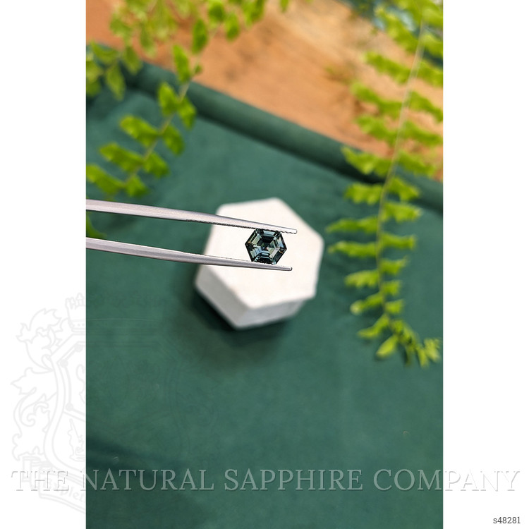 1.69 Ct. Bluish Green Sapphire from Ceylon (Sri Lanka)