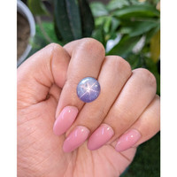10.73 Ct. Purple Star Sapphire from Ceylon (Sri Lanka) Life Style