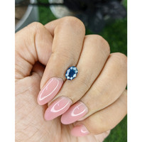 1.13 Ct. Greenish Blue Sapphire from Madagascar Life Style
