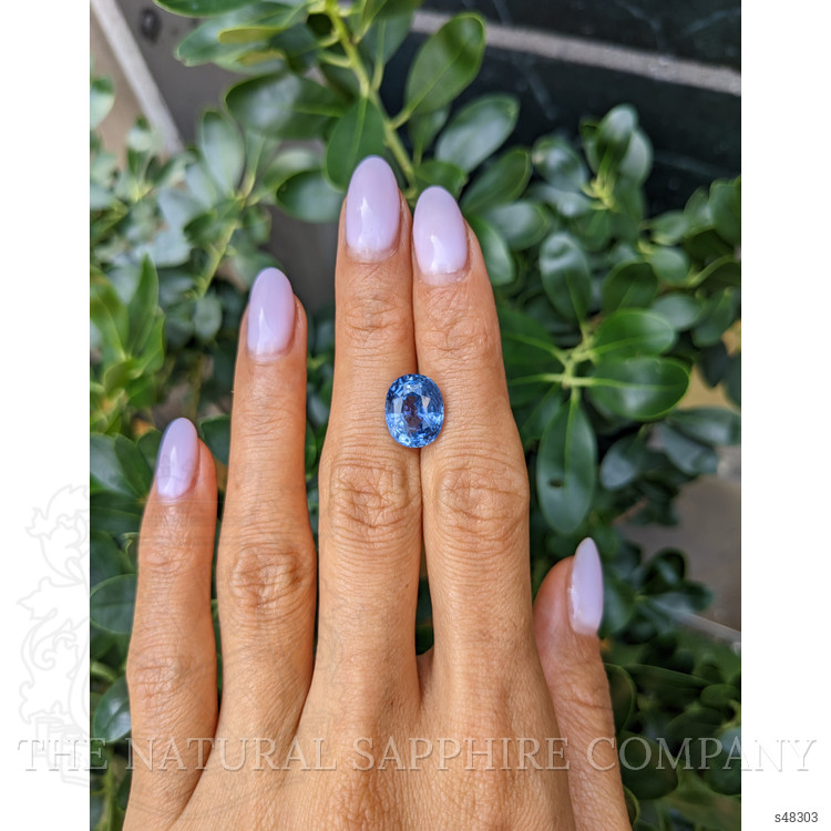 6.05 Ct. Blue Sapphire from Ceylon (Sri Lanka)