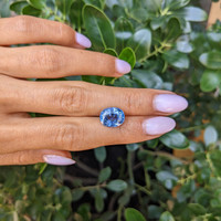6.05 Ct. Blue Sapphire from Ceylon (Sri Lanka) Life Style