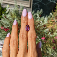 5.20 Ct. Pinkish Purple Sapphire from Ceylon (Sri Lanka) Life Style