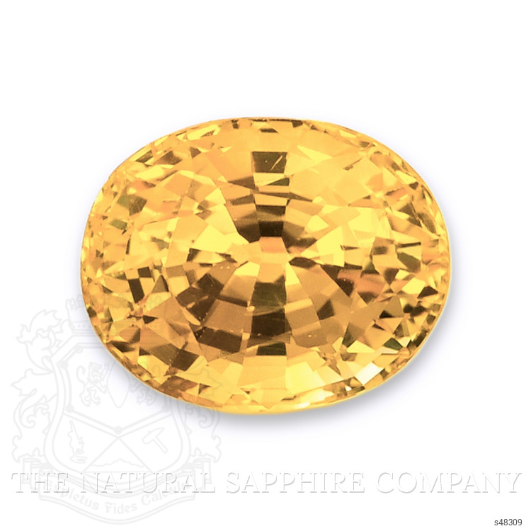 3.23 Ct. Orangish Yellow Sapphire from Ceylon (Sri Lanka)