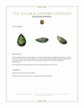 2.03 Ct. Yellowish Green Sapphire from Madagascar Appraisal