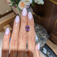 4.04 Ct. Pinkish Purple Sapphire from Ceylon (Sri Lanka) Life Style