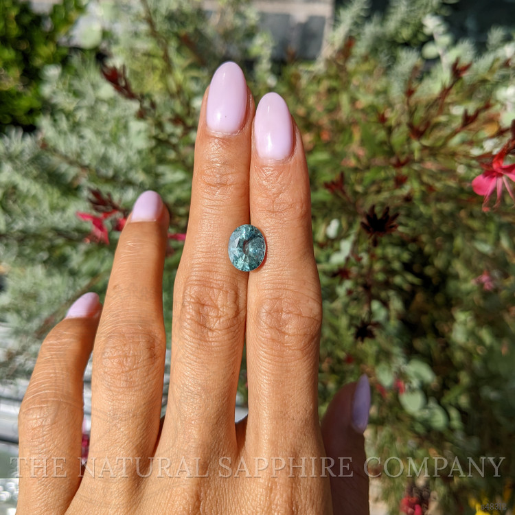 4.14 Ct. Bluish Green Sapphire from Madagascar