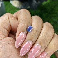 1.29 Ct. Bluish Purple Sapphire from Madagascar Life Style