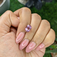 4.57 Ct. Purplish Pink Sapphire from Ceylon (Sri Lanka) Life Style