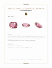 1.38 Ct. Padparadscha Sapphire from Madagascar Appraisal