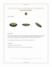 1.09 Ct. Green Sapphire from Kenya Appraisal