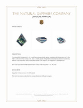 1.62 Ct. Bluish Green Sapphire from Madagascar Appraisal
